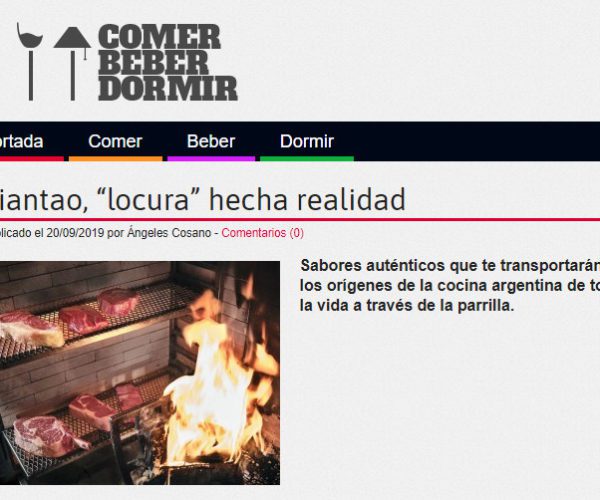 Comer, Beber, Dormir — Piantao, “locura” hecha realidad.