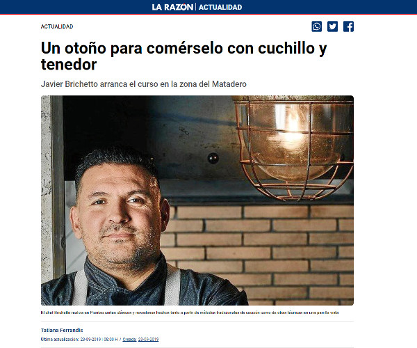La Razón — Un otoño para comérselo con cuchillo y tenedor.