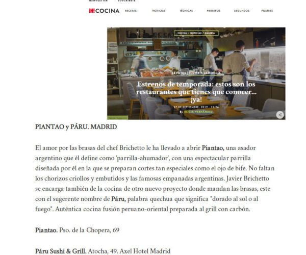 Hola! — Estrenos de temporada: estos son los restaurantes que tienes que conocer… ¡ya!
